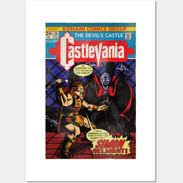 Castlevania Vintage Comic Cover Wall Art by MichaelJLarson